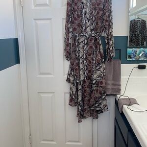 Express Sheer Wrap Dress